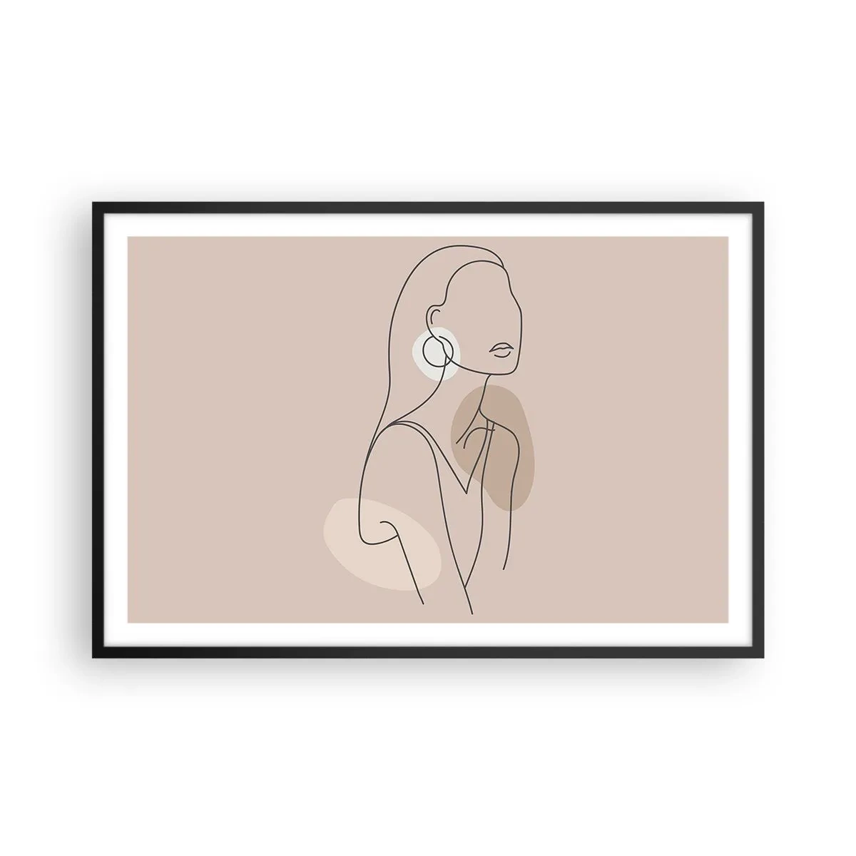 Poster în ramă neagră - Icoana fecioarei - 91x61 cm