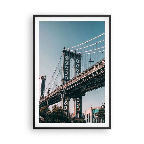 Poster în ramă neagră - În valurile orașului - 61x91 cm