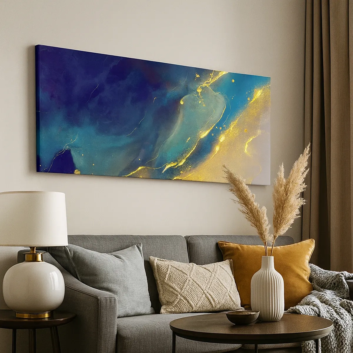 Tablou pe pânză - Baltă de aur - 30x30 cm