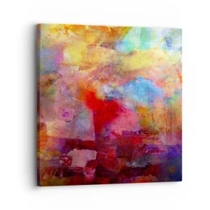 Tablou pe pânză - O privire în interiorul curcubeului - 30x30 cm