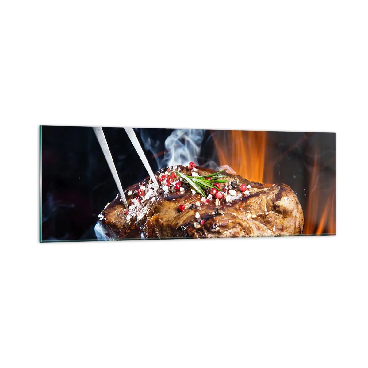 Tablou pe sticlă - Suculente și parfumate - 90x30 cm