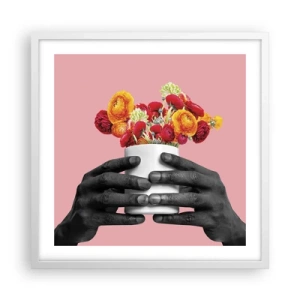 Poster în ramă albă - Apoteoza vieții - 50x50 cm