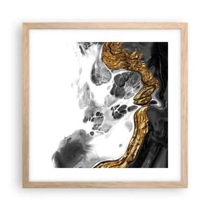Poster în ramă de stejar deschis - Compoziție organică - 40x40 cm