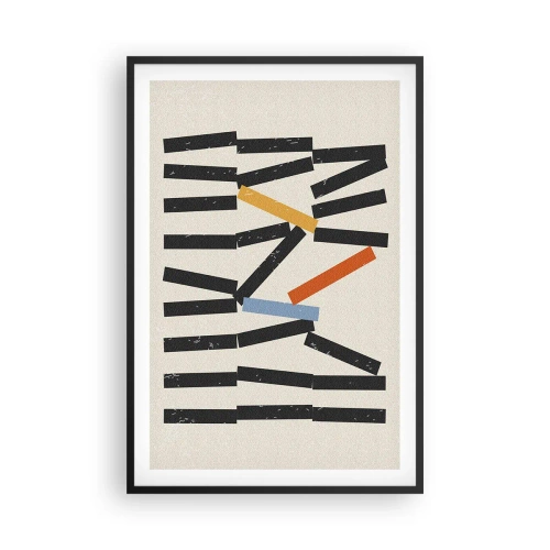 Poster în ramă neagră - Domino - compoziție - 61x91 cm