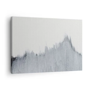 Tablou pe pânză Canvas - Compoziție gri abstractă într-un stil minimalist - 70x50cm - Înregistrare secretă - Decorațiune modernă pentru perete pentru living și dormitor ARTTOR