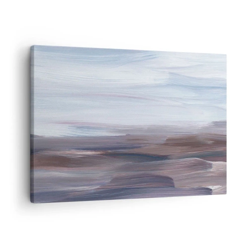 Tablou pe pânză Canvas - O abstracție subtilă cu tușe delicate în tonuri pastelate. - 70x50cm - Elemente: apă - Decorațiune modernă pentru perete pentru living și dormitor ARTTOR
