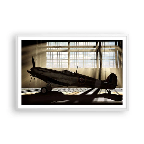 Poster în ramă albă - Odihna războinicului - 91x61 cm