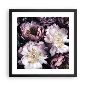 Poster în ramă neagră - Buchet în stil vechi - 40x40 cm