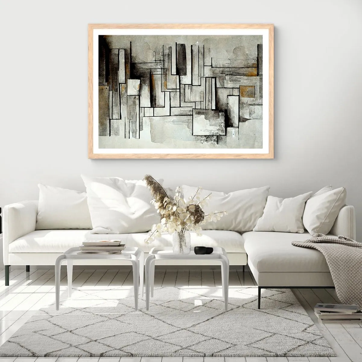 Poster în ramă de stejar deschis - Puterea simplității - 70x50 cm