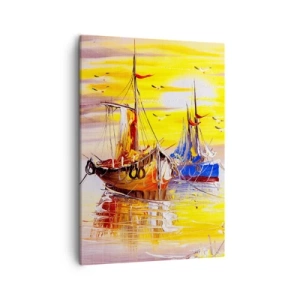 Tablou pe pânză - O binemeritată odihnă în port - 50x70 cm
