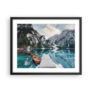 Poster în ramă neagră - Îți vom arăta frumusețea - 50x40 cm