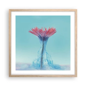 Poster în ramă de stejar deschis - Într-o unduire revigorantă - 50x50 cm