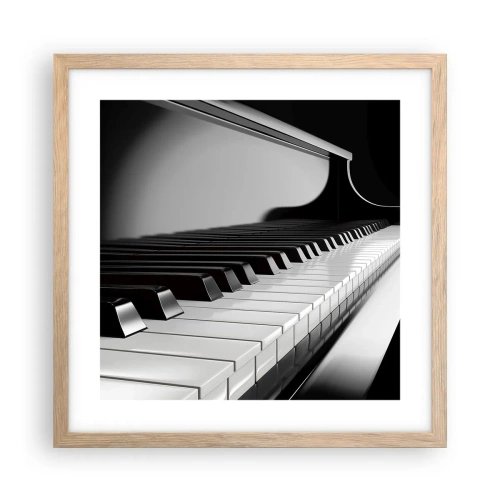 Poster în ramă de stejar deschis - Armonia formelor și a culorilor - 40x40 cm