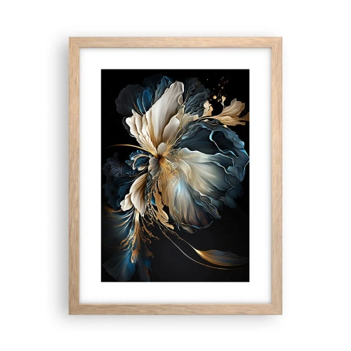 Poster în ramă de stejar deschis - Povestea unei flori de iubire - 30x40 cm