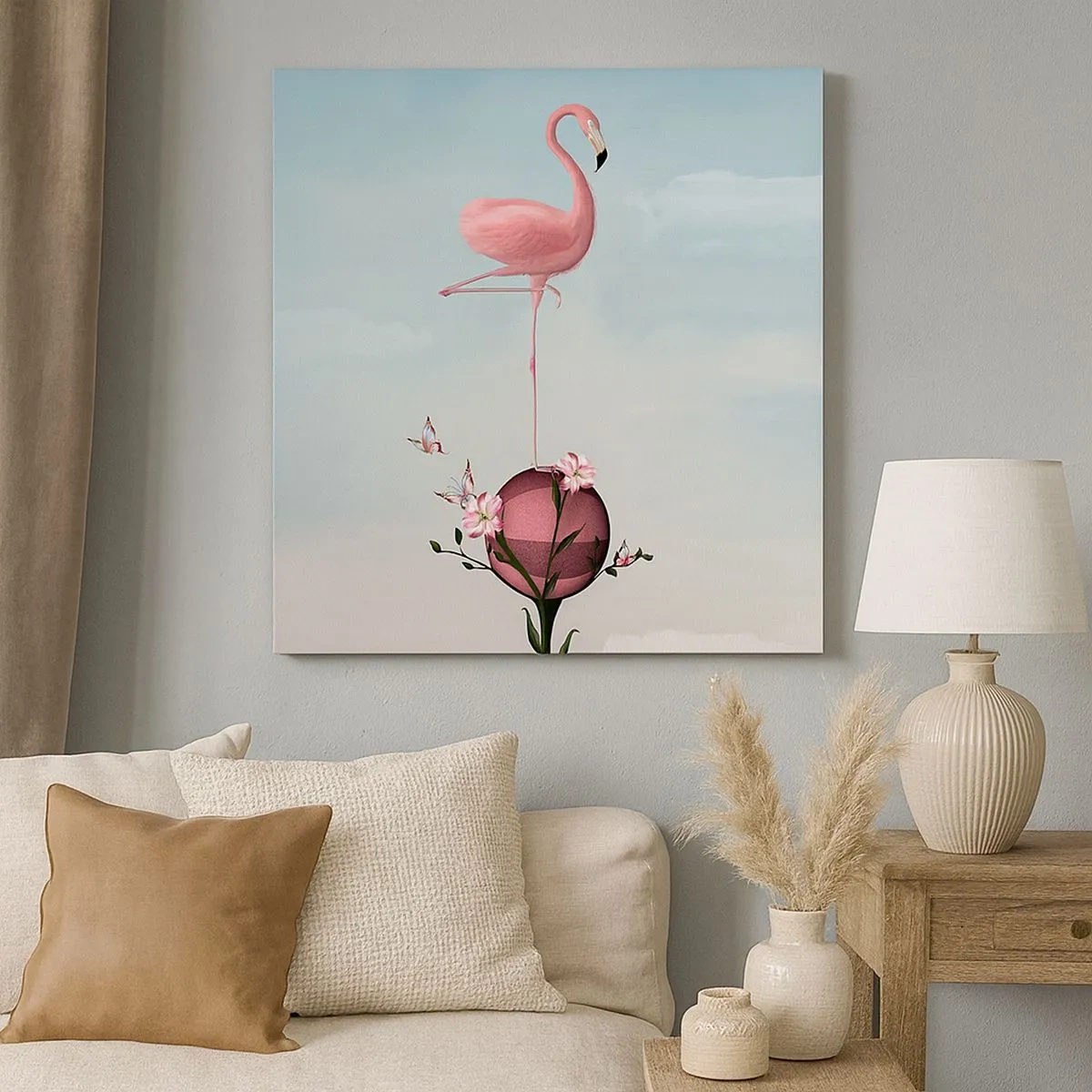 Tablou pe pânză - Alegoria mingii de baschet - 30x30 cm