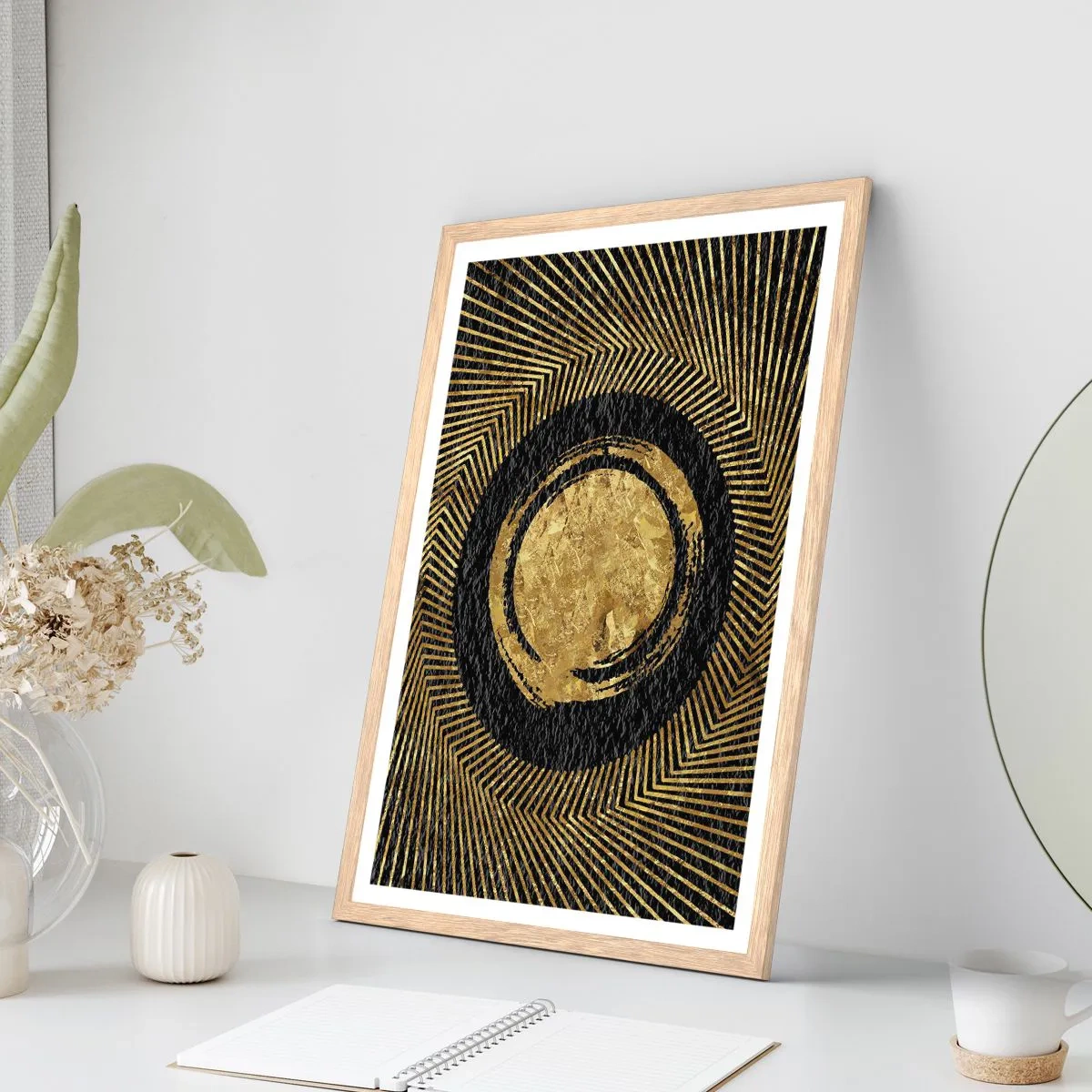 Poster în ramă de stejar deschis - Compoziție glamour - 30x40 cm