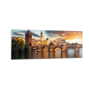 Tablou pe sticlă - Frumoasă pentru veacuri - 140x50 cm