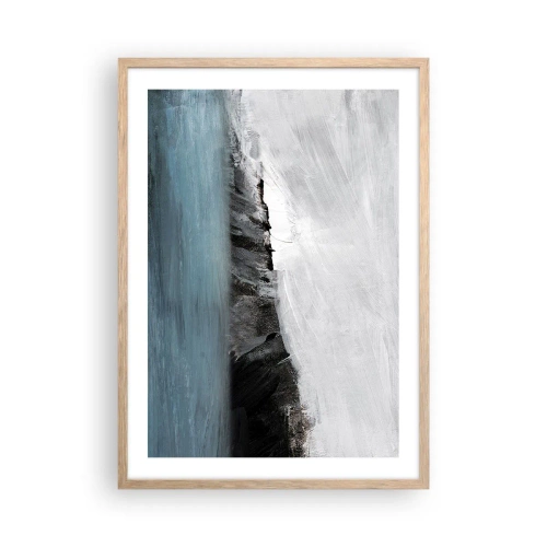 Poster în ramă de stejar deschis - Apă - pământ: lupta elementelor - 50x70 cm