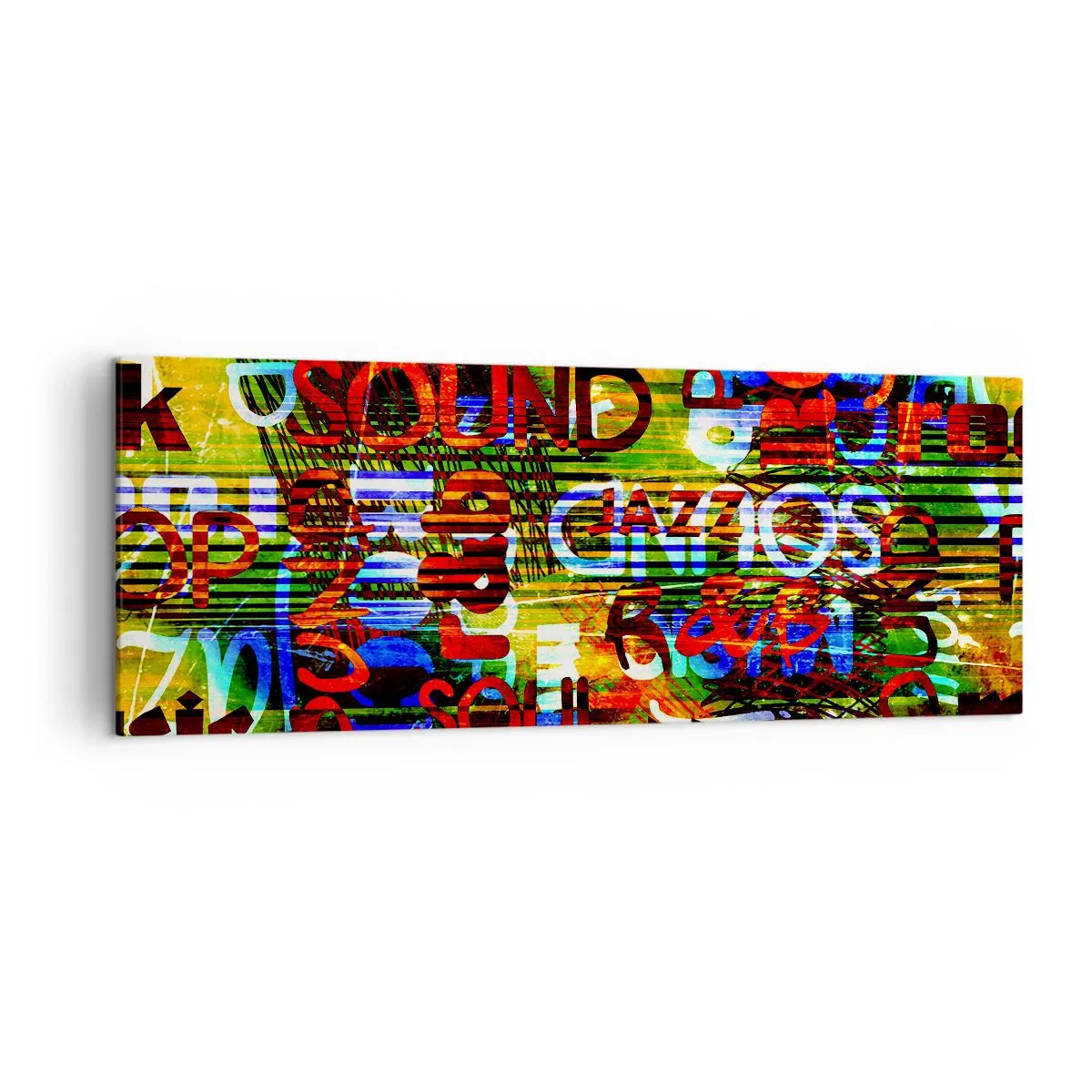 Tablou pe pânză - Toate culorile sunetului - 140x50 cm
