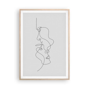 Poster în ramă de stejar deschis - Dorință vorace - 70x100 cm
