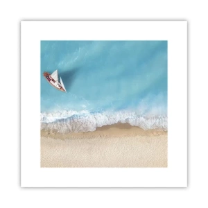 Poster - La frontieră dintre albastru și auriu - 30x30 cm