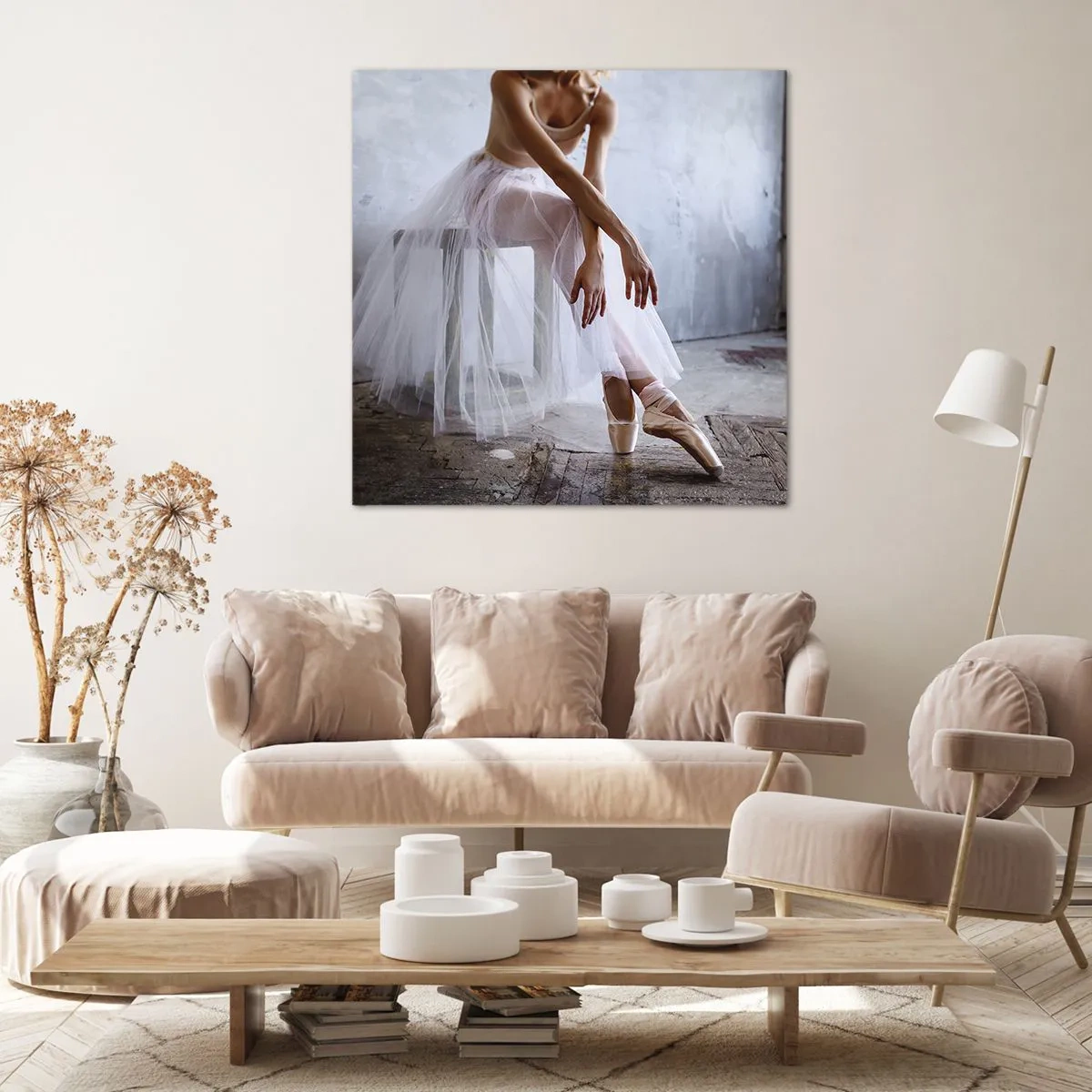 Tablou pe pânză - Înainte ca luminile rampei să strălucească - 60x60 cm