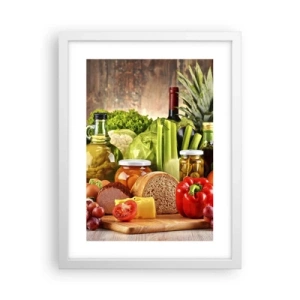 Poster în ramă albă - Afumate, prăjite, marinate - 30x40 cm