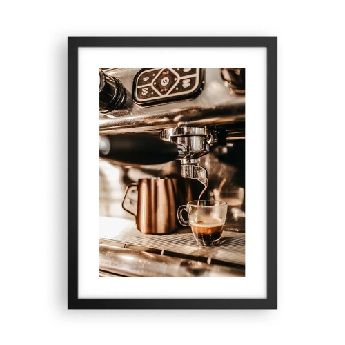Poster în ramă neagră - Strălucirea cafelei - 30x40 cm
