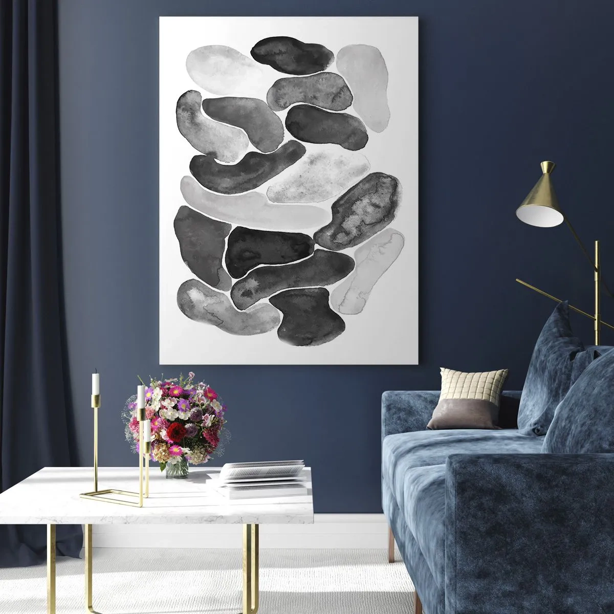 Tablou pe sticlă - Abstracție pietroasă - 50x70 cm