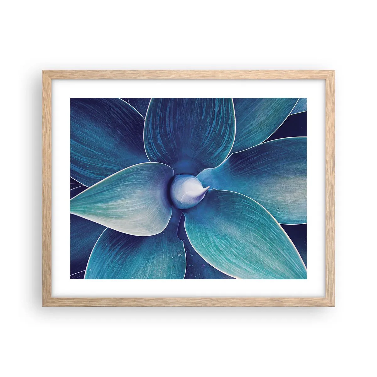 Poster în ramă de stejar deschis - A furat albastrul de la cer - 50x40 cm