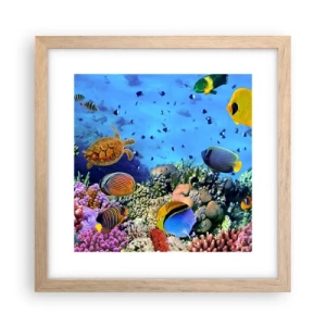 Poster în ramă de stejar deschis - Și ce știm noi despre viață... - 30x30 cm