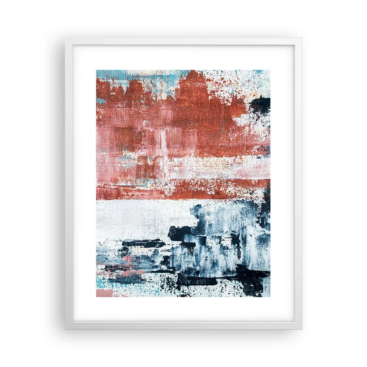 Poster în ramă albă - Jumi-juma abstract - 40x50 cm