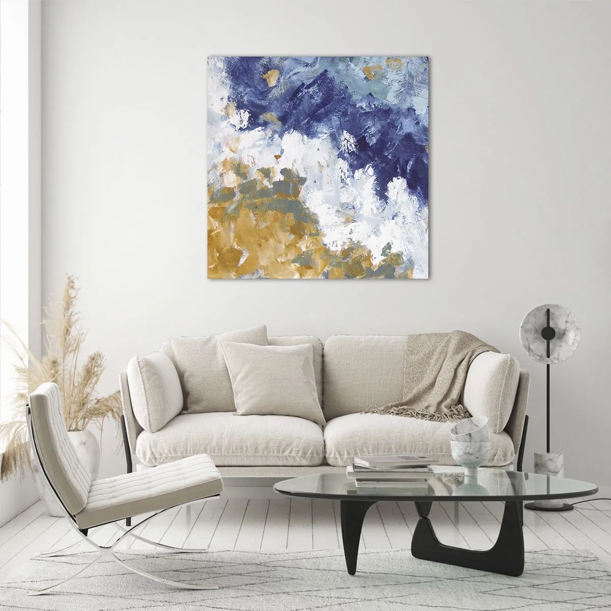 Tablou pe sticlă - Dansul elementelor - 30x30 cm