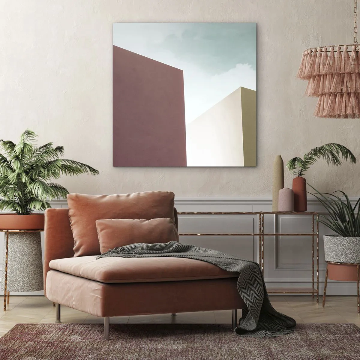 Tablou pe pânză - Geometria unei veri însorite - 40x40 cm