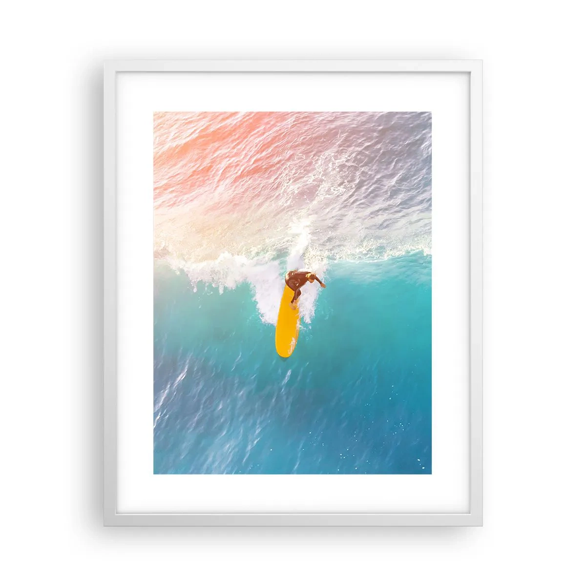 Poster în ramă albă - Călărețul oceanului - 40x50 cm