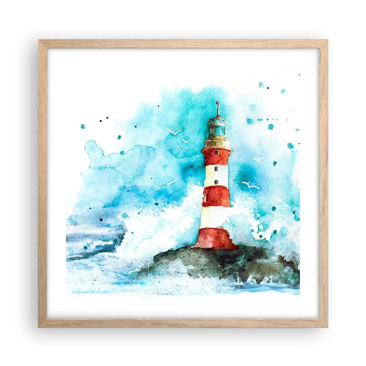 Poster în ramă de stejar deschis - Unitatea forțelor naturii - 50x50 cm