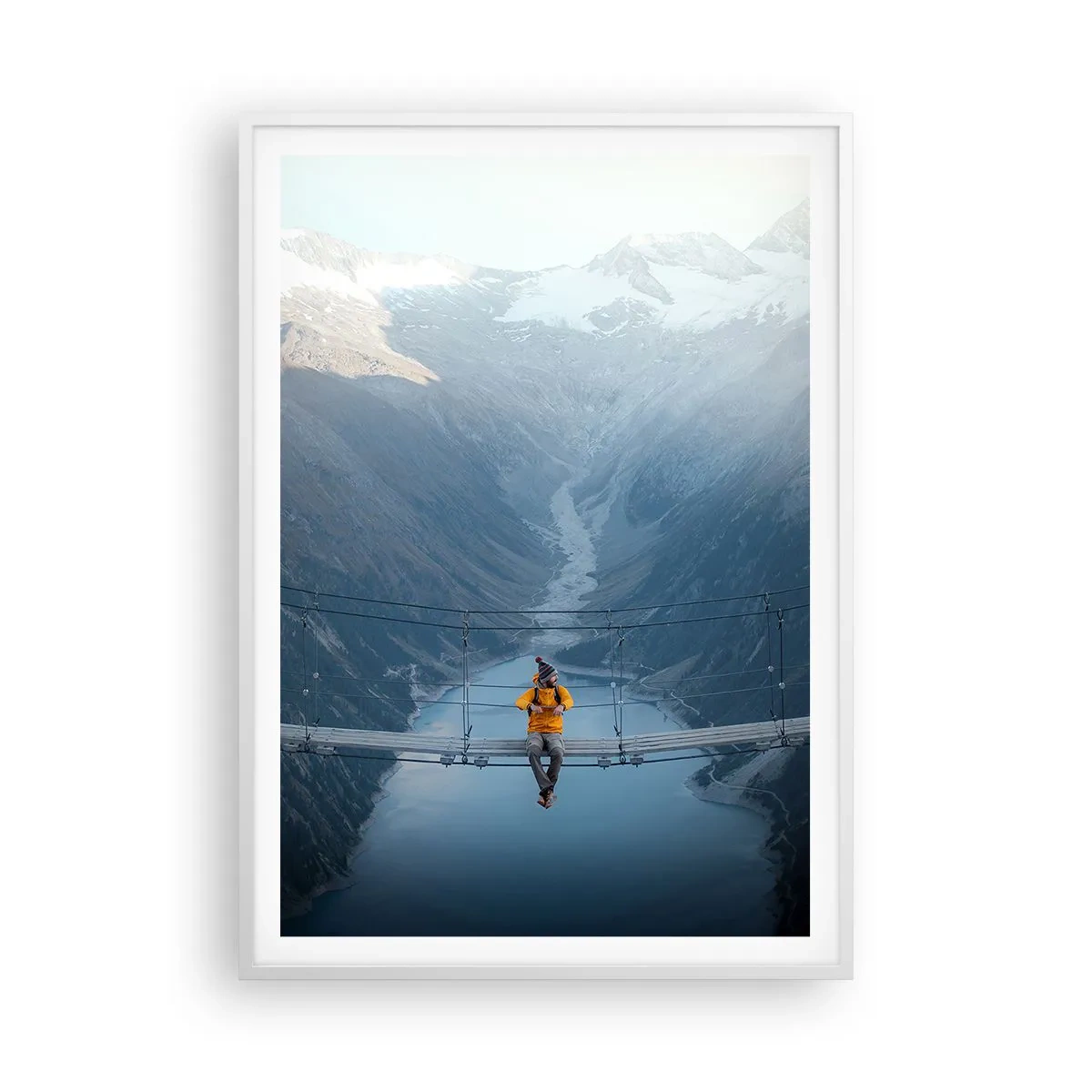 Poster în ramă albă - Încântat în suspensie - 70x100 cm