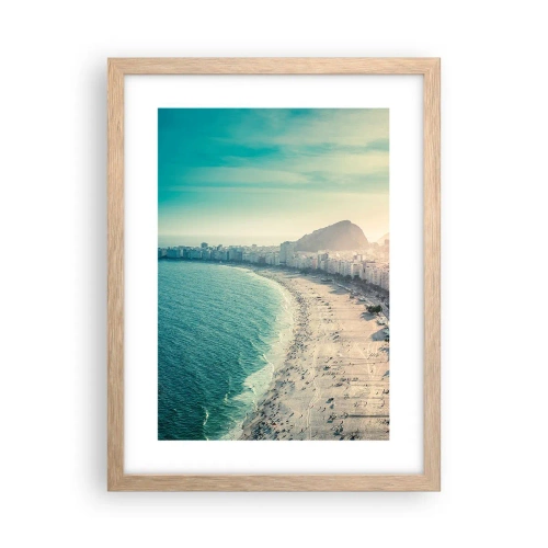 Poster în ramă de stejar deschis - Vacanță perpetuă în Rio - 30x40 cm