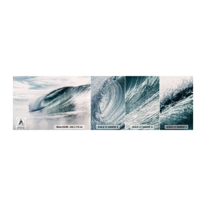 Mostră tapet autocolant Deluxe Sticker - Summitul apei - Valul mării, Mare, Ocean - 100x30 cm