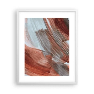 Poster în ramă albă - Abstracție autumnală și vântoasă - 40x50 cm