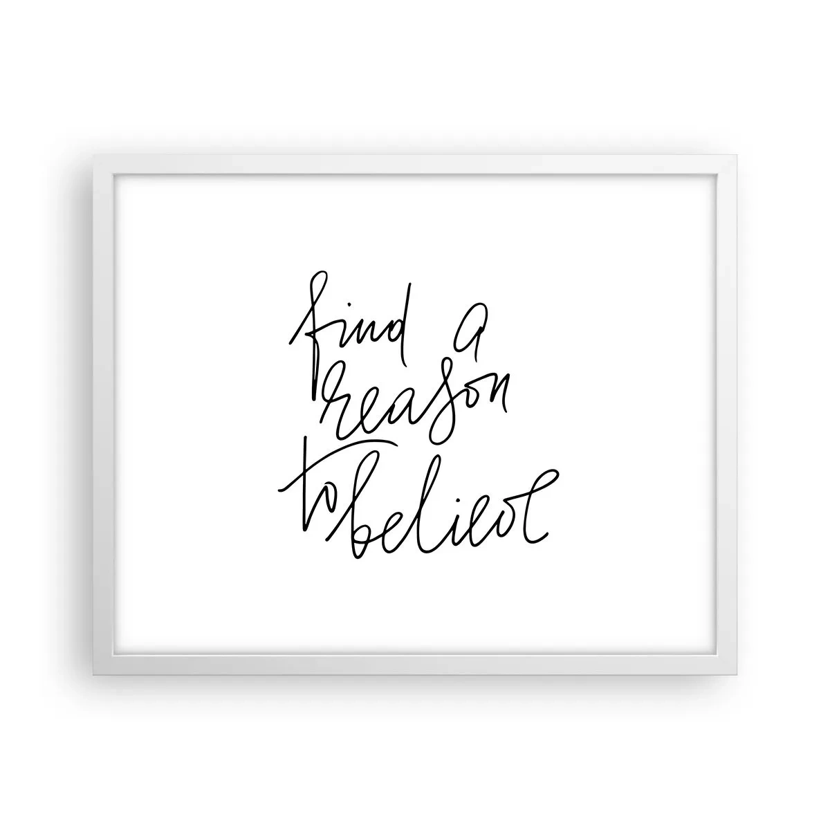 Poster în ramă albă - Este posibil - 50x40 cm