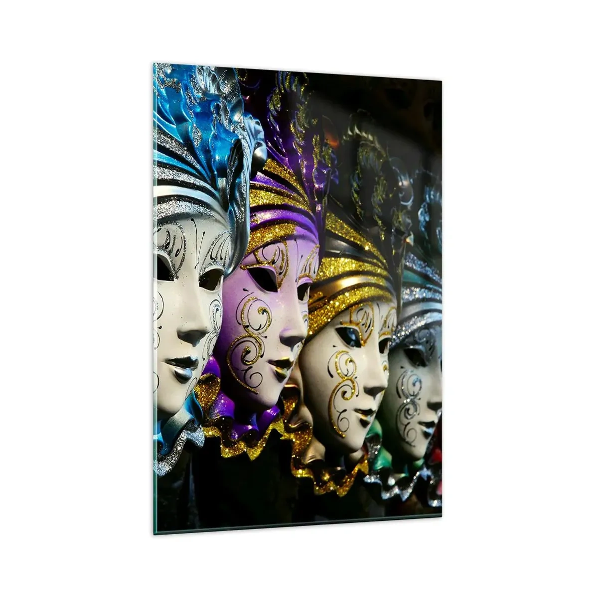 Tablou pe sticlă - Mister în aur și argint - 80x120 cm