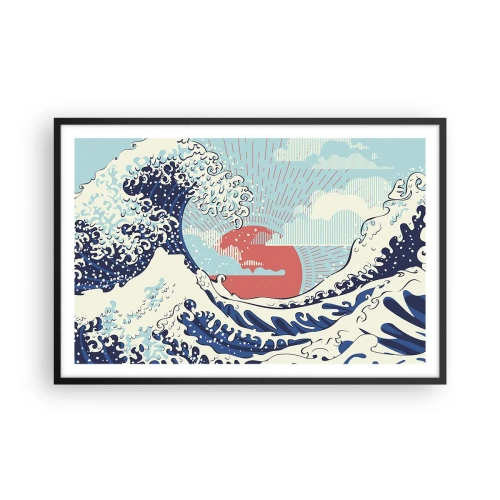 Poster în ramă neagră - Din inspirații japoneze - 91x61 cm