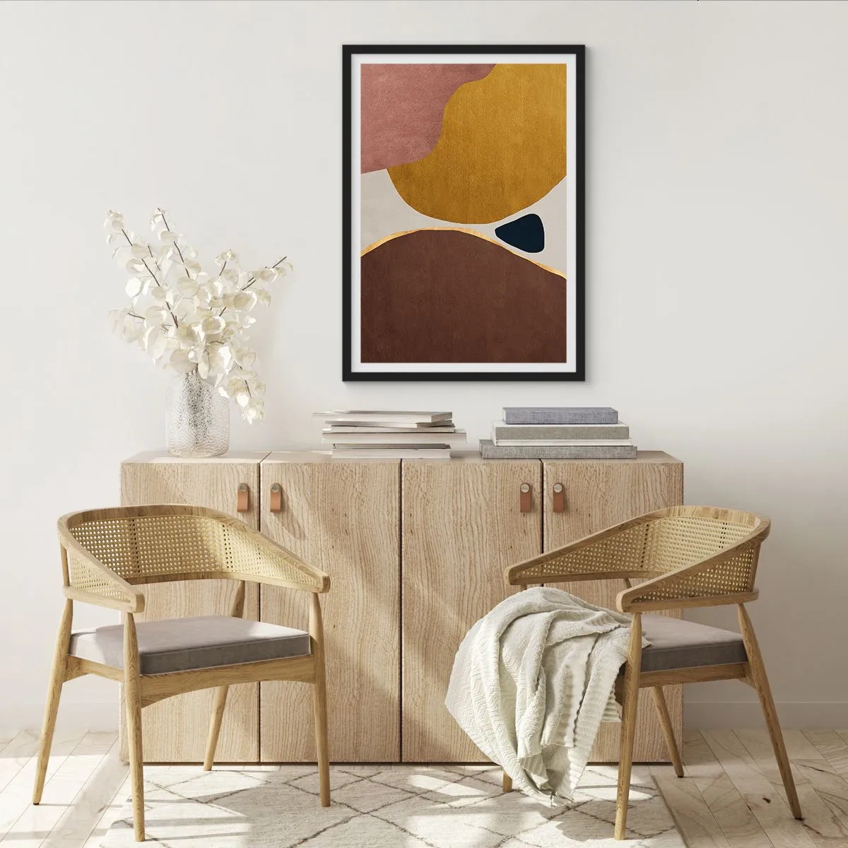 Poster în ramă neagră - Abstracție - un loc în spațiu - 40x50 cm