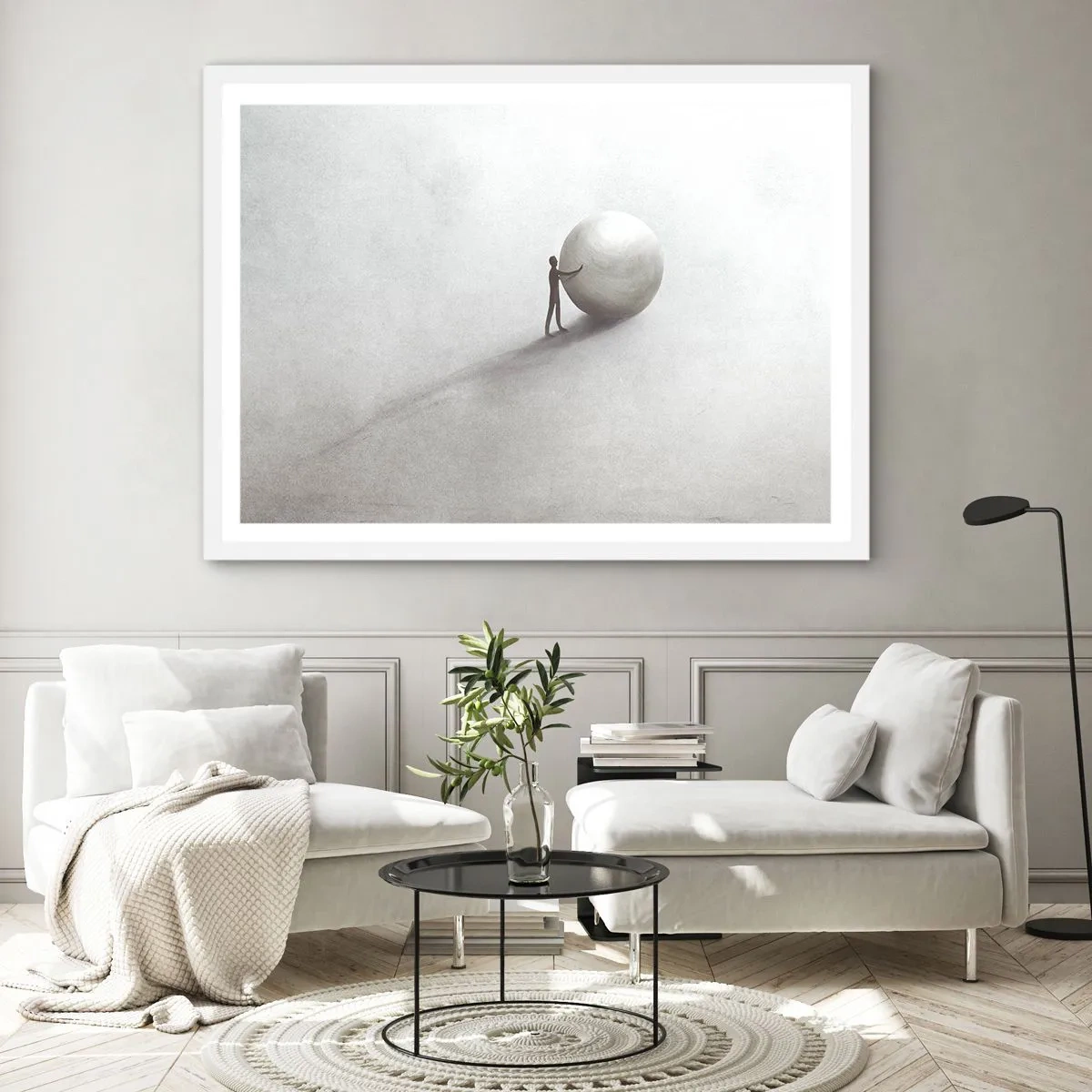 Poster în ramă albă - Jocul vieții - 40x30 cm