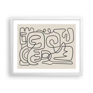 Poster în ramă albă - Pe traseu - 50x40 cm