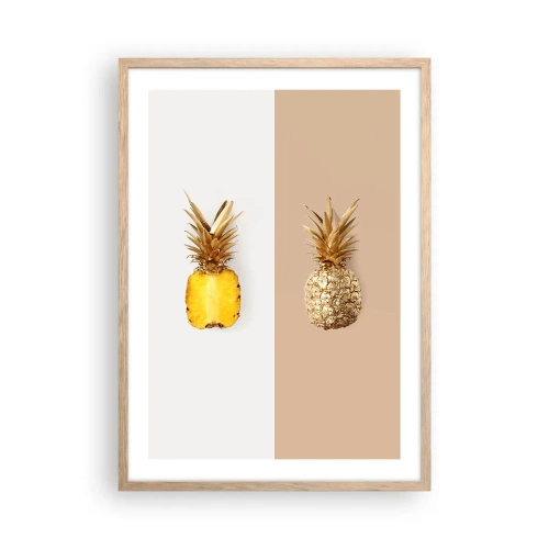 Poster în ramă de stejar deschis - Ananas de împărțit - 50x70 cm