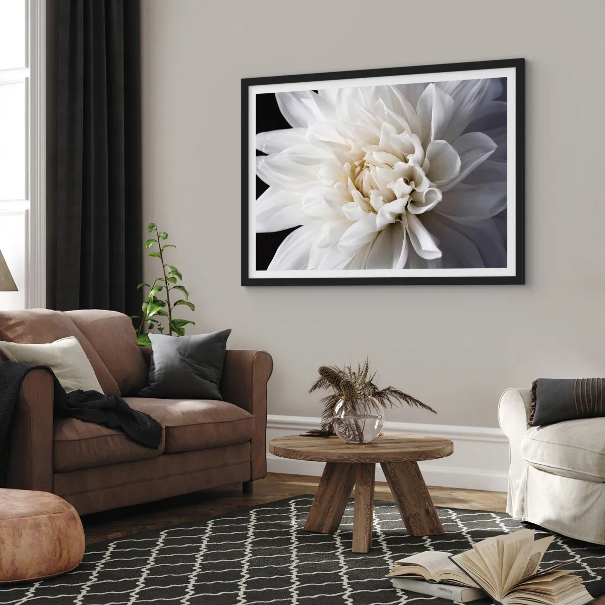 Poster în ramă neagră - Dimineața miresei - 50x40 cm