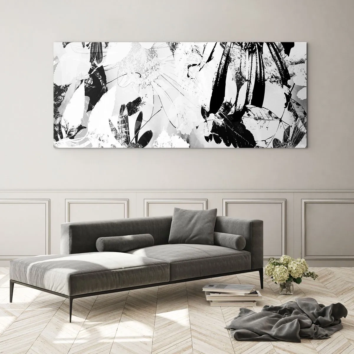 Tablou pe sticlă - Toamna în negativ - 160x50 cm