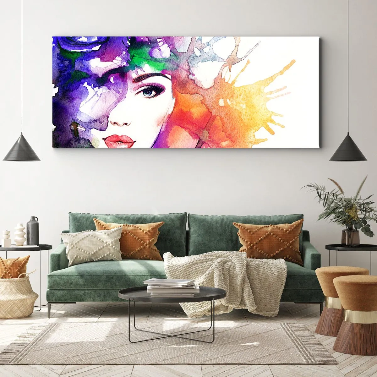 Tablou pe pânză - Cu capul în nori - 160x50 cm